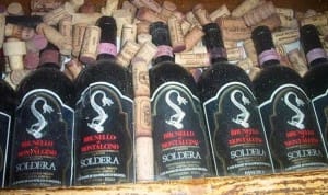 A crate of Tuscan wine