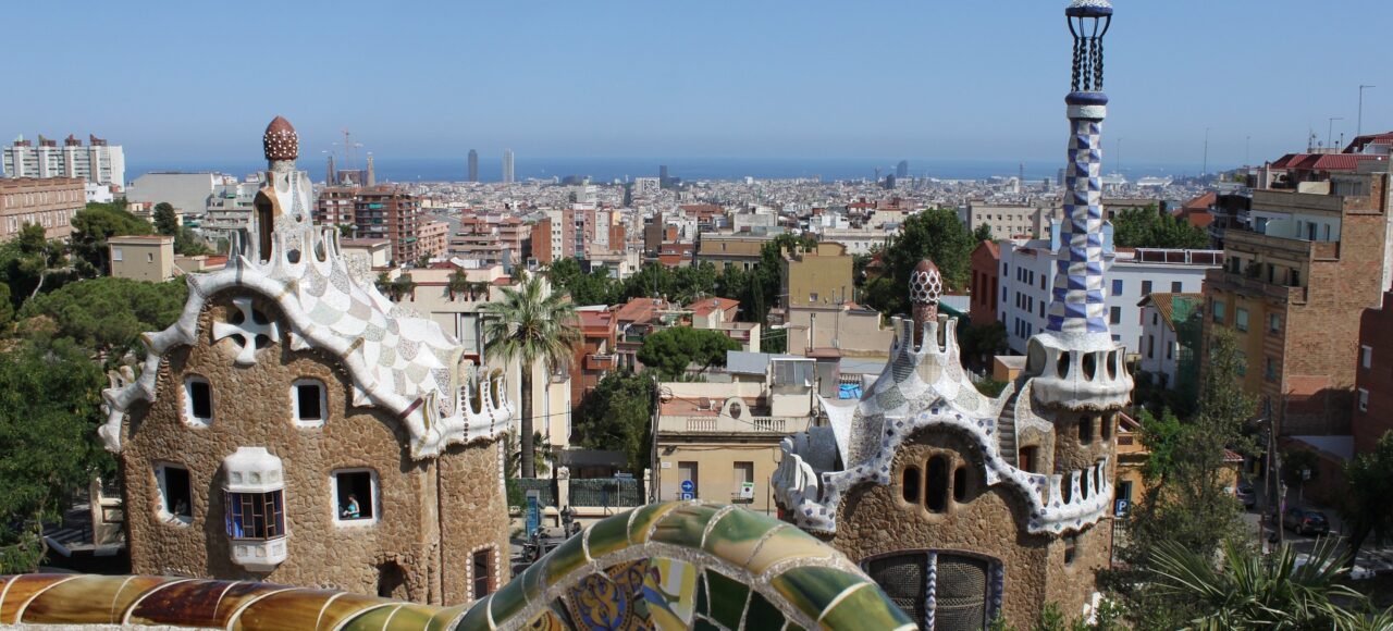 Barcelona Gaudi sites on a Spain bike tour.